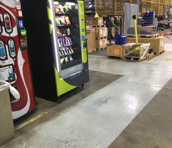 vending machines after water was removed