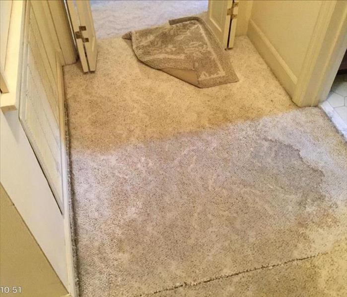 carpets soaked with water